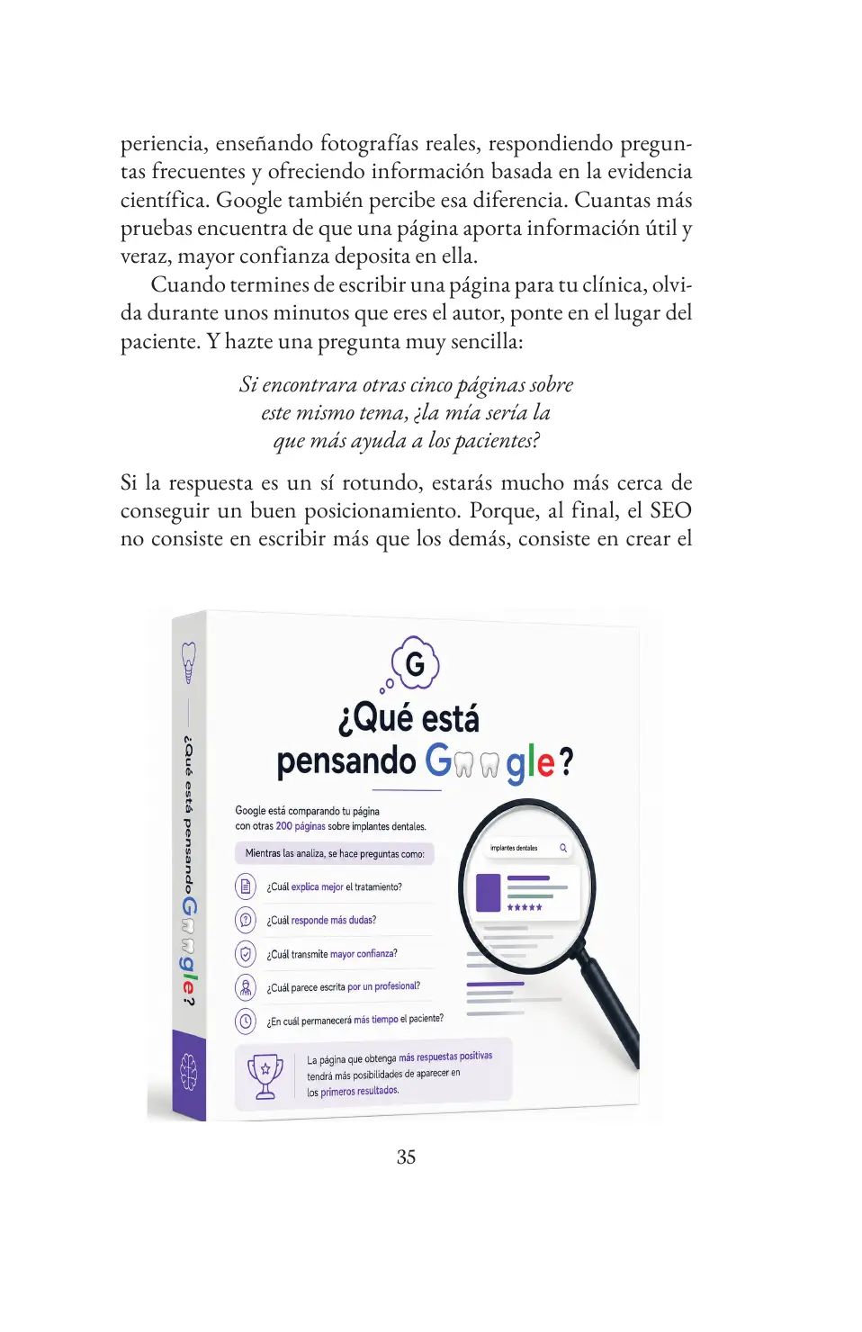 Página 35: qué está pensando Google
